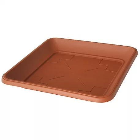 Szögletes virágcserép alátét 26.5cm terracotta